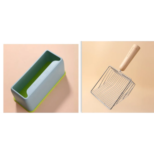 Wood Handle Metal Cat Litter Shovel