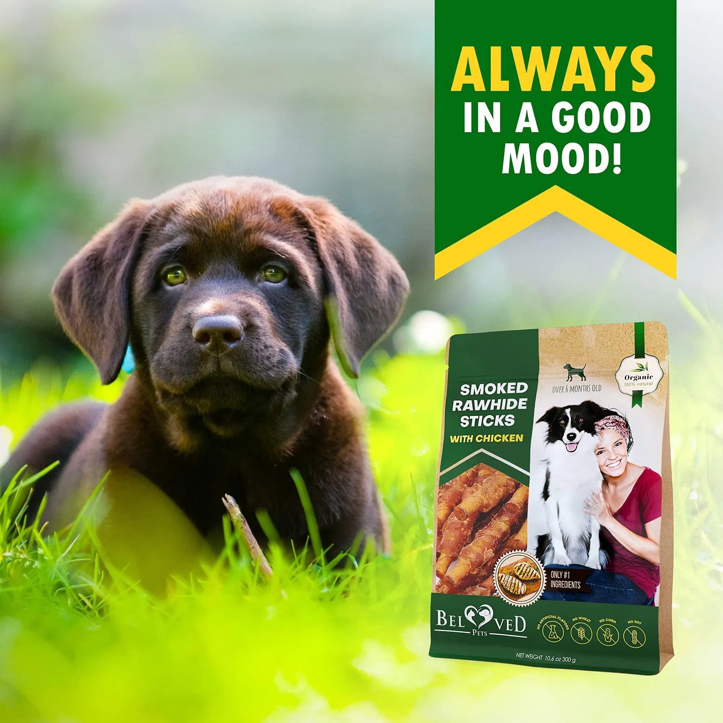 Smoked Rawhide Chicken Dog Treats