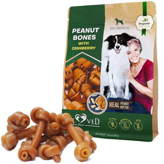 Peanut Butter Cranberry Dog Chews